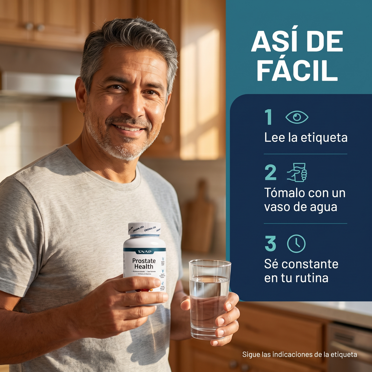 Cómo usar SNAP Prostate Health
