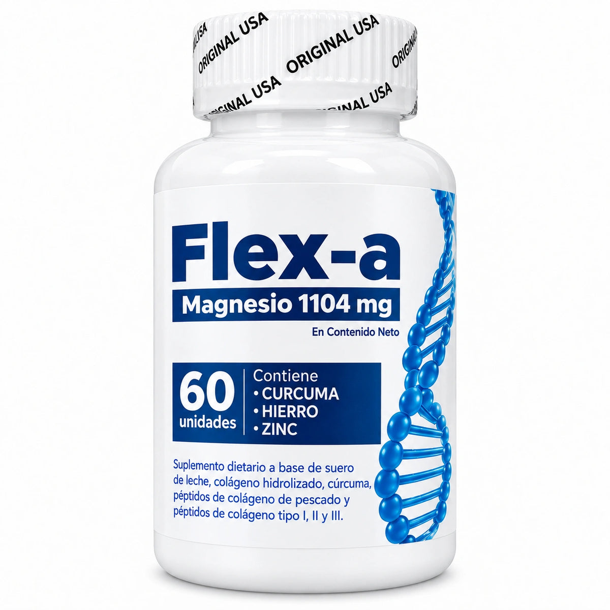 Flex-a Magnesio 1104 mg frasco de 60 unidades